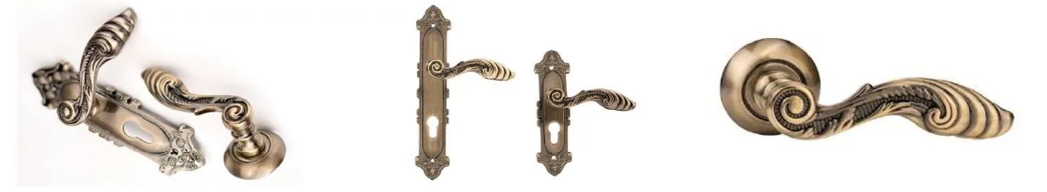 Archis Ornate Baroque Handles — antique brass spread