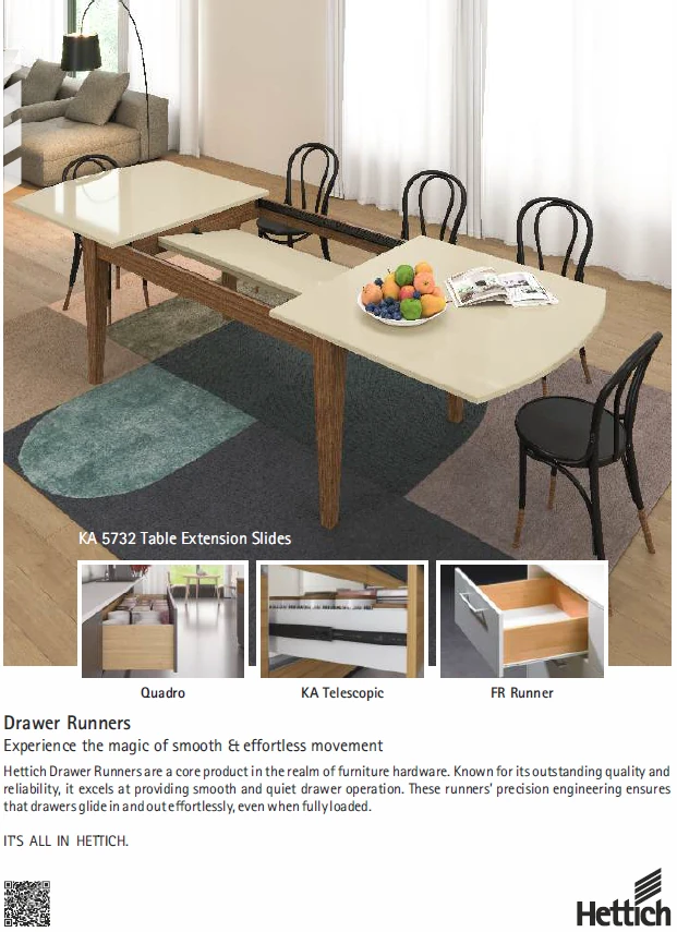 Drawer Runners and Table Extension Slides