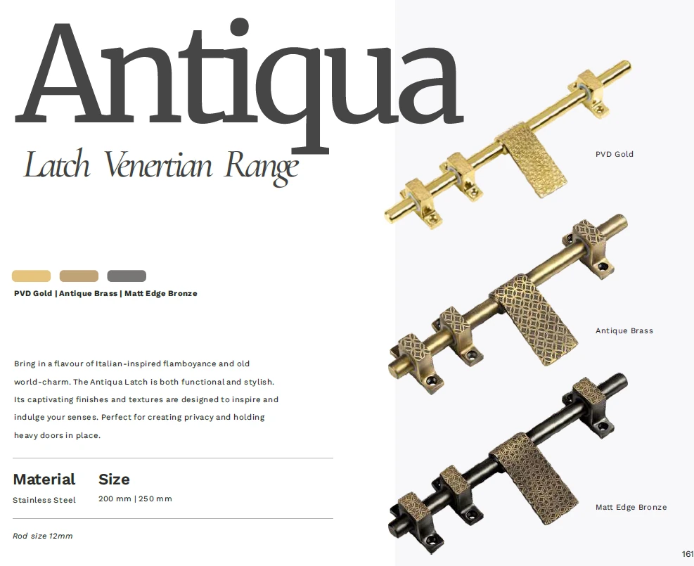 Antiqua Latch Venetian Range