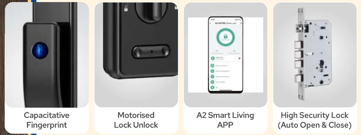 A2 Astris Wi-Fi Fingerprint Digital Lock photo 3