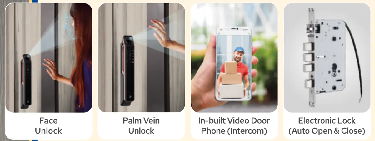 A2 Gemini X20 Face and Palm Vein Digital Lock with Video Intercom photo 3