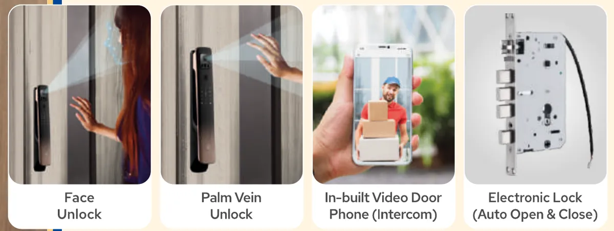 A2 Gemini X30 Face and Palm Vein Digital Lock with Video Intercom photo 3