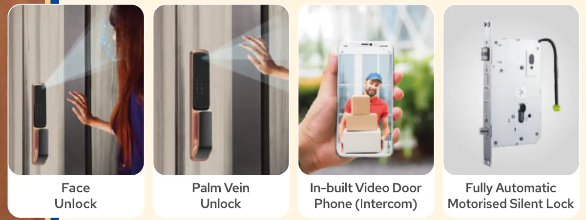 A2 Hermosa+ Face and Palm Vein Digital Lock with Video Intercom photo 3