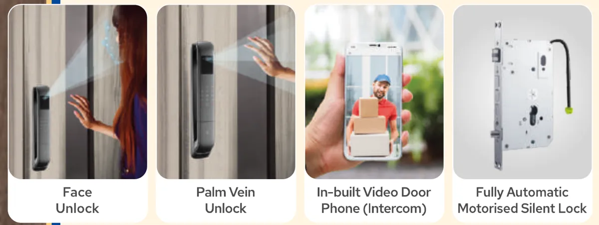 A2 Viso+ Face and Palm Vein Digital Lock with Video Intercom photo 3