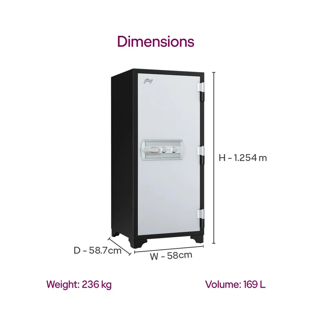 Godrej Centiguard 1060 169L Fire Resistant Safe (Key Lock) photo 4