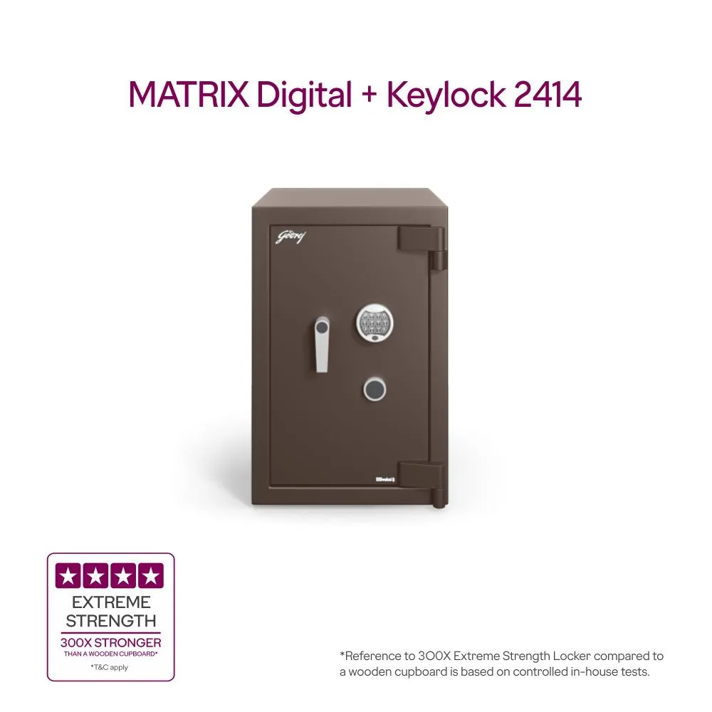 Godrej Matrix 2414 V7 78L Home Locker (Digital + Key Lock / Key Lock) photo 3