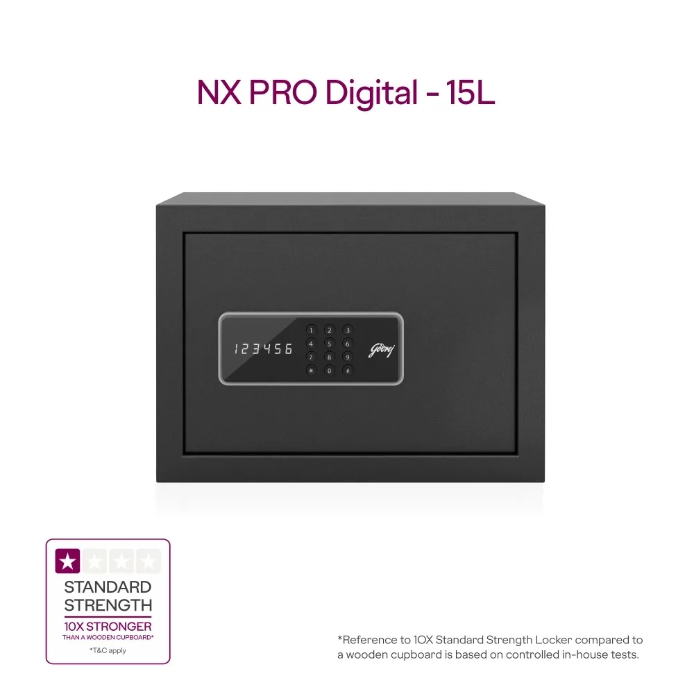 Godrej NX Pro Digital 15L Home Locker (Ebony / Ivory)
