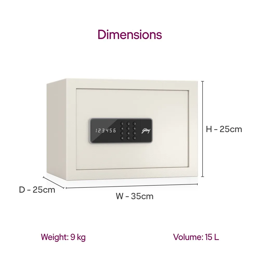 Godrej NX Pro Digital 15L Home Locker (Ebony / Ivory) photo 5