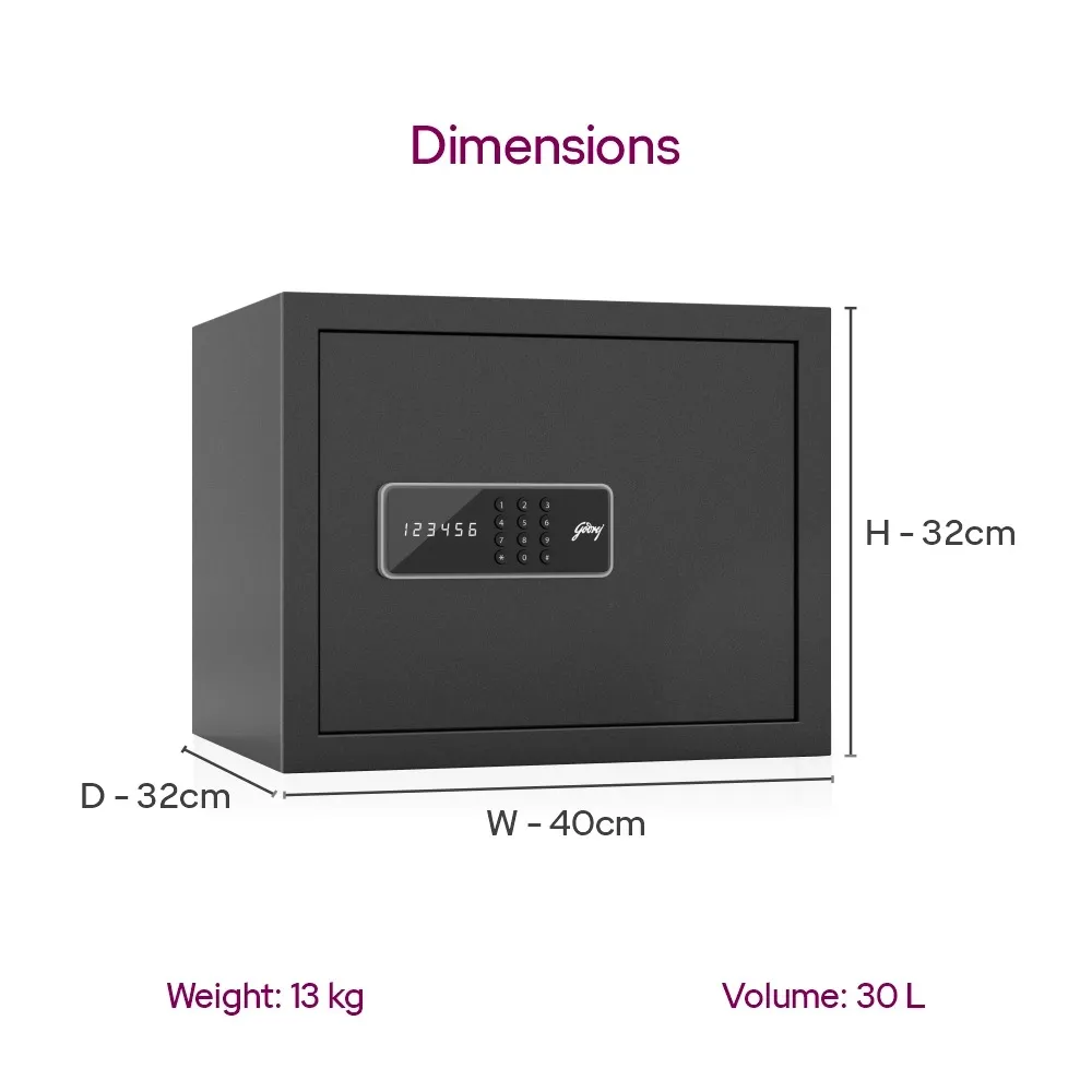 Godrej NX Pro Digital 30L Home Locker (Ebony / Ivory)