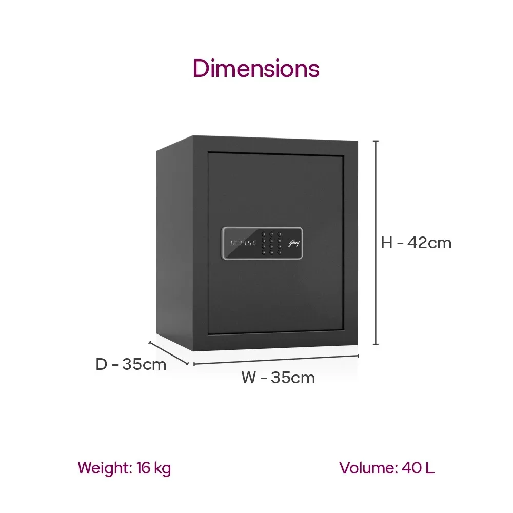 Godrej NX Pro Digital 40L Home Locker (Ebony / Ivory) photo 2