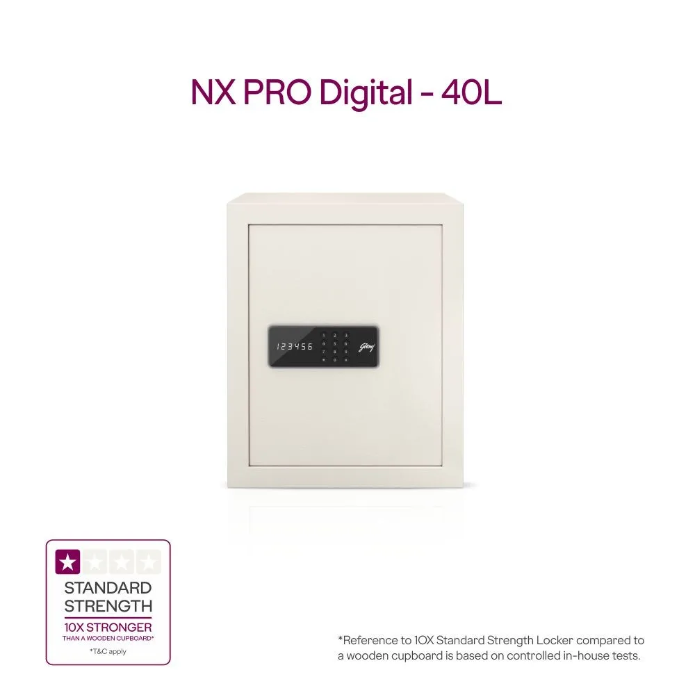 Godrej NX Pro Digital 40L Home Locker (Ebony / Ivory) photo 6