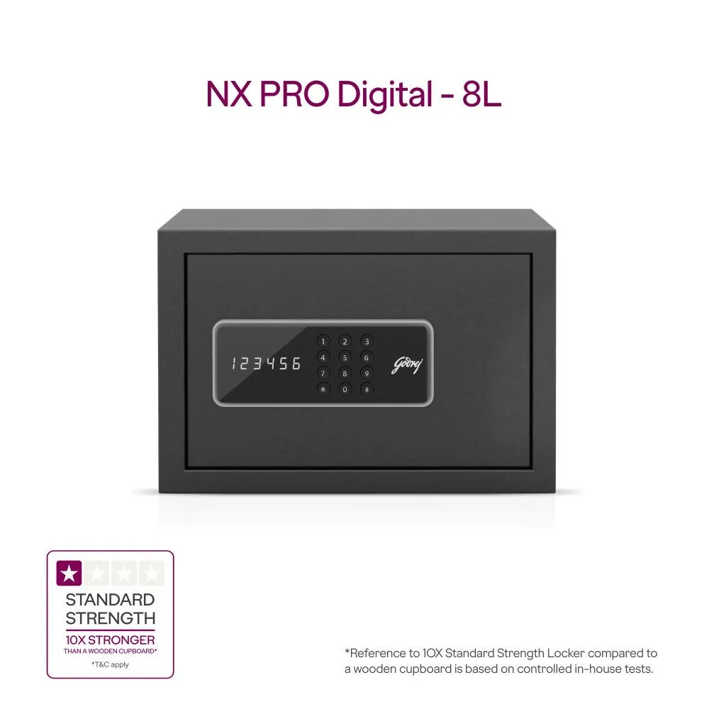 Godrej NX Pro Digital 8L Home Locker (Ebony / Ivory) photo 2