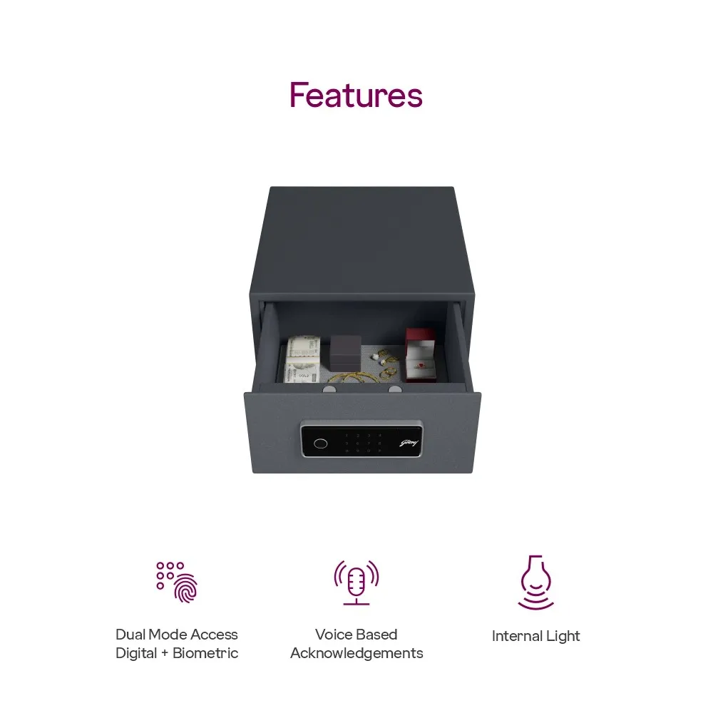 Godrej NX Pro Slide 13L Drawer Home Locker (Digital + Biometric) photo 6