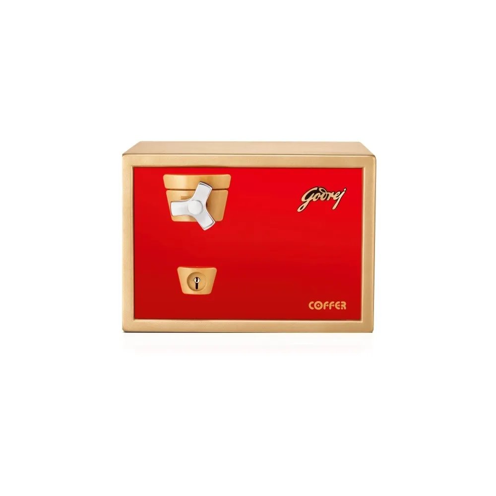 Godrej Premium Coffer 22L Key Lock Home Locker (Red)