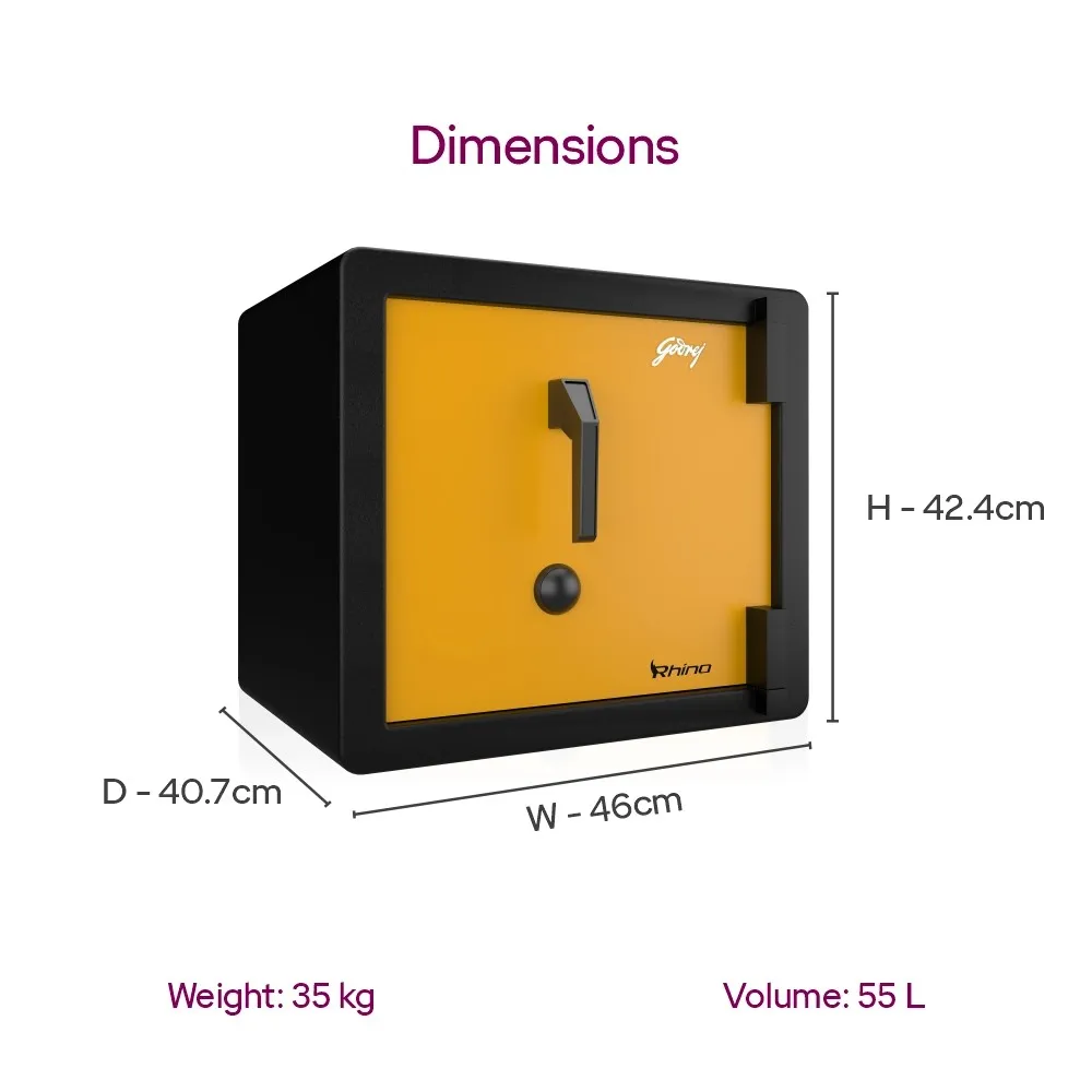 Godrej Rhino Gold 55L Home Locker (Digital / Key Lock) photo 4