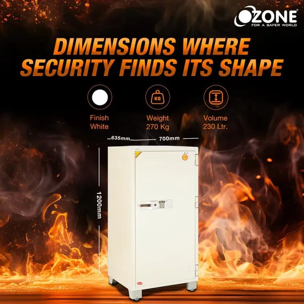 Ozone Fire Warrior-1200 Fire Resistant Digital Safe 230 Litres photo 5