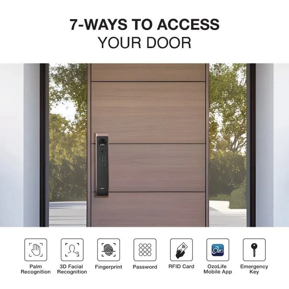 Ozone IRIS-11 Life Plus Face & Palm Recognition Digital Door Lock photo 4