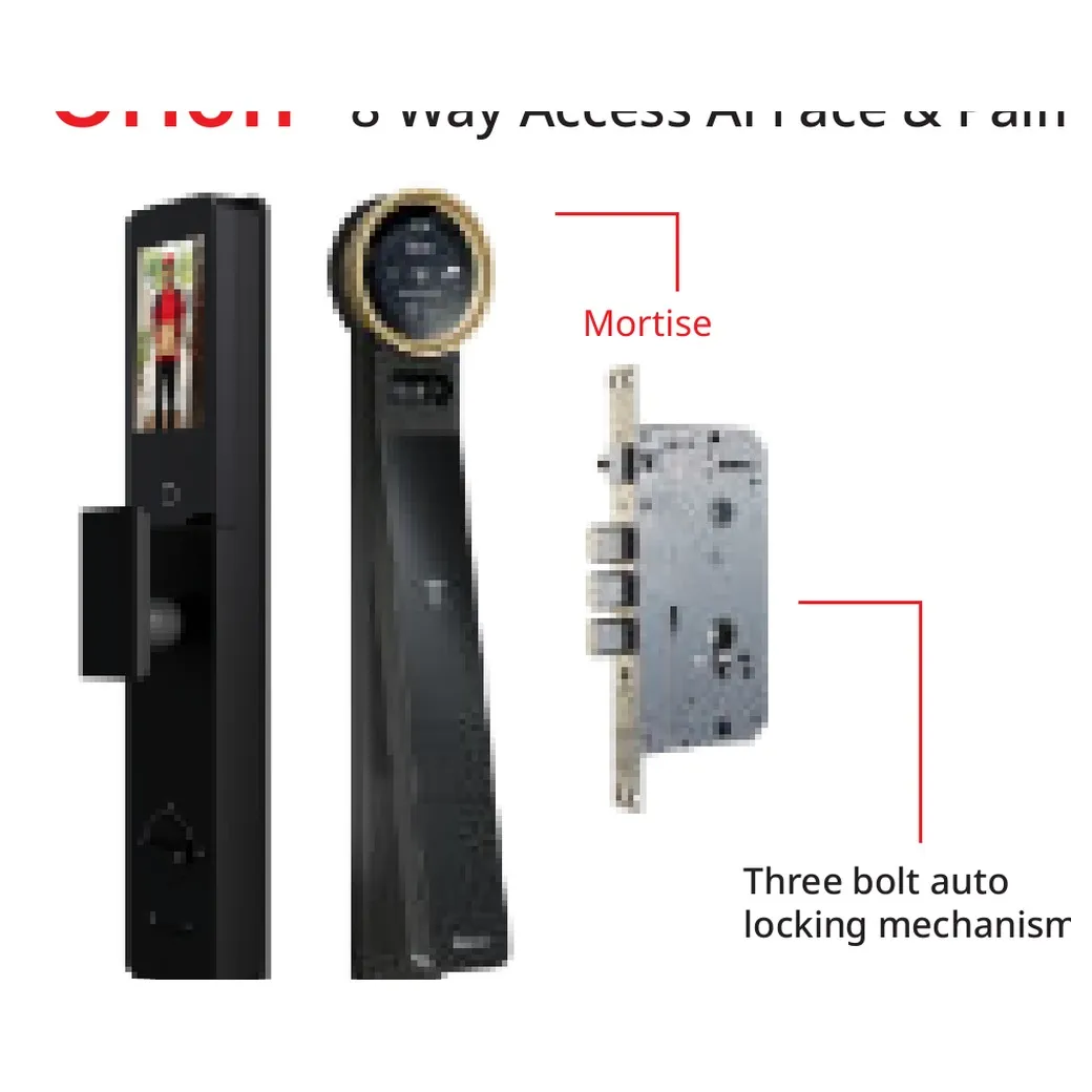 Quba Orion 8 Way Access AI Face & Palm Recognition Digital Lock