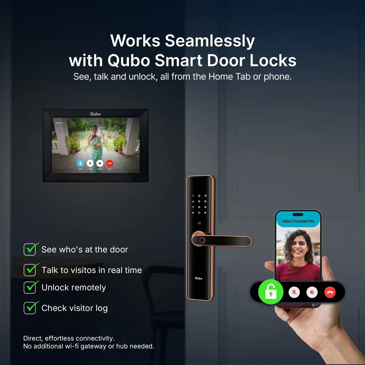 Qubo InstaView Wireless Video Door Phone with Home Tab photo 5