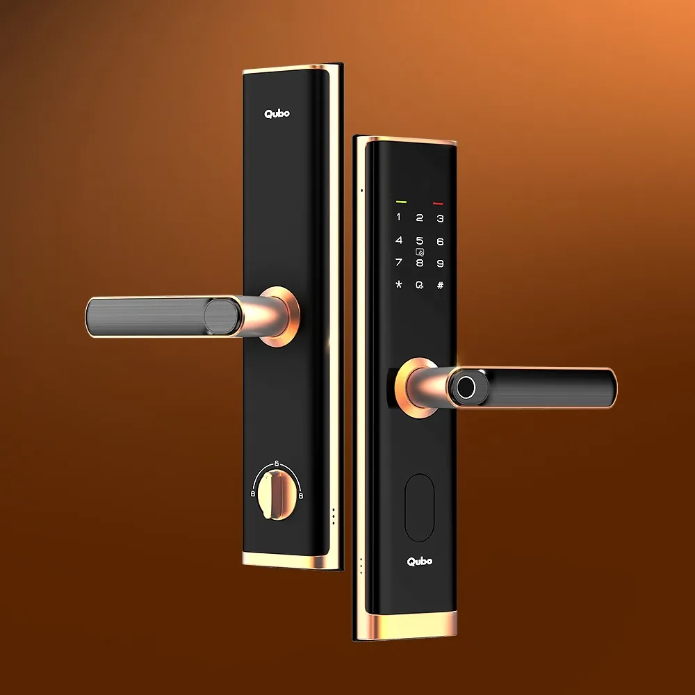 Qubo Nova Smart Door Lock 7 Way Access (Black, Copper) photo 4