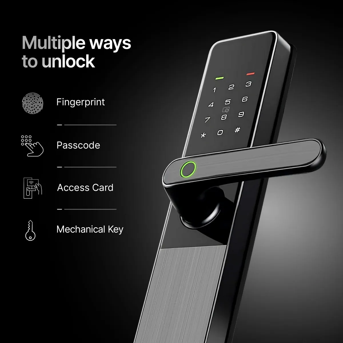 Qubo Optima Smart Door Lock (Black) photo 3