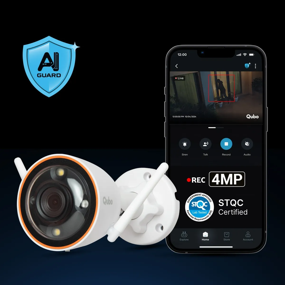 Qubo Smart Bullet Cam Pro 4MP Outdoor