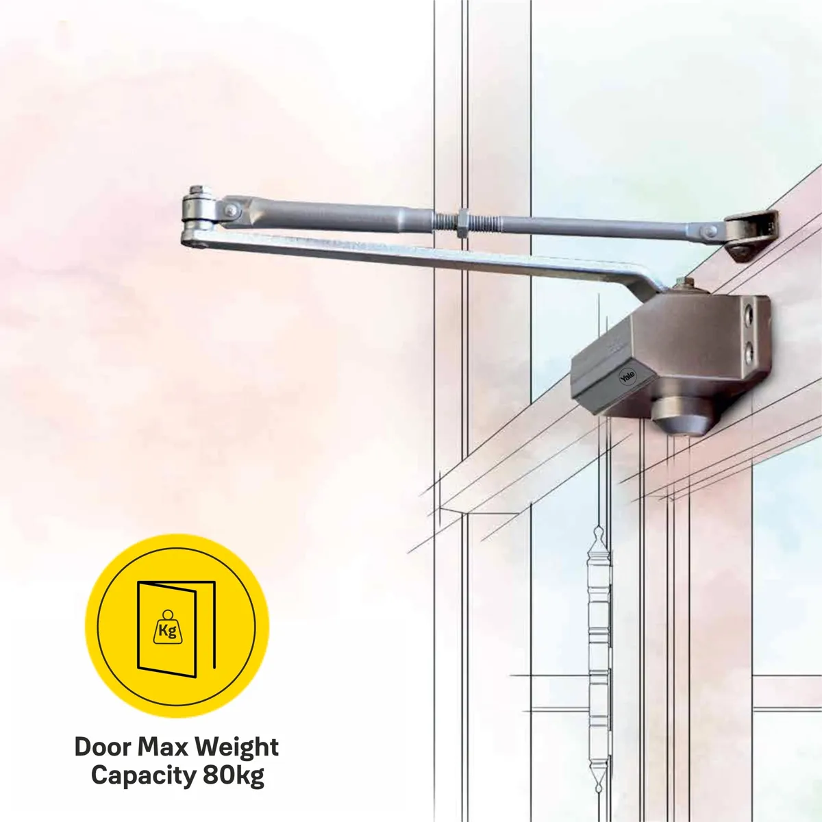 Yale DCR 504-90 Surface Mounted Door Closer, Size 4 photo 4