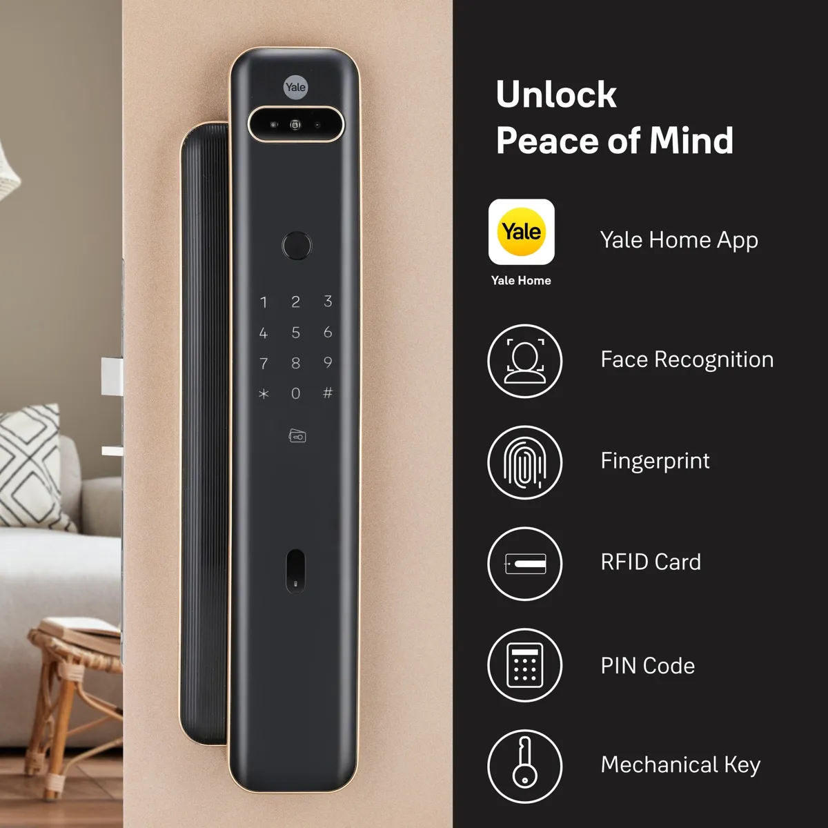 Yale Luna Pro+ Facial Recognition Smart Door Lock photo 3