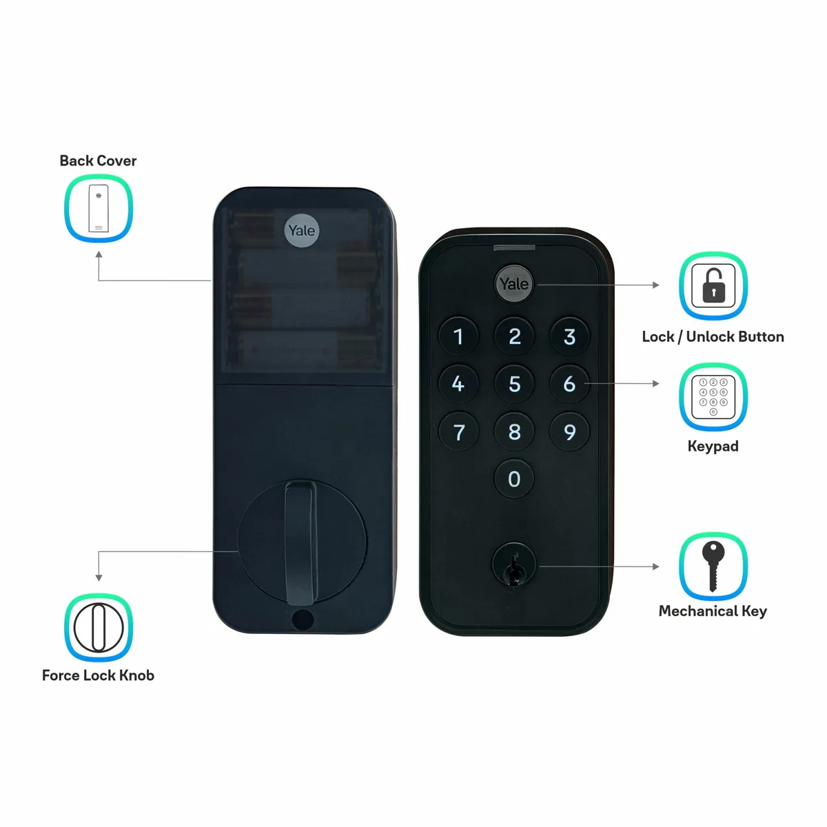 Yale Tye Digital Door Lock with PIN and Key photo 5