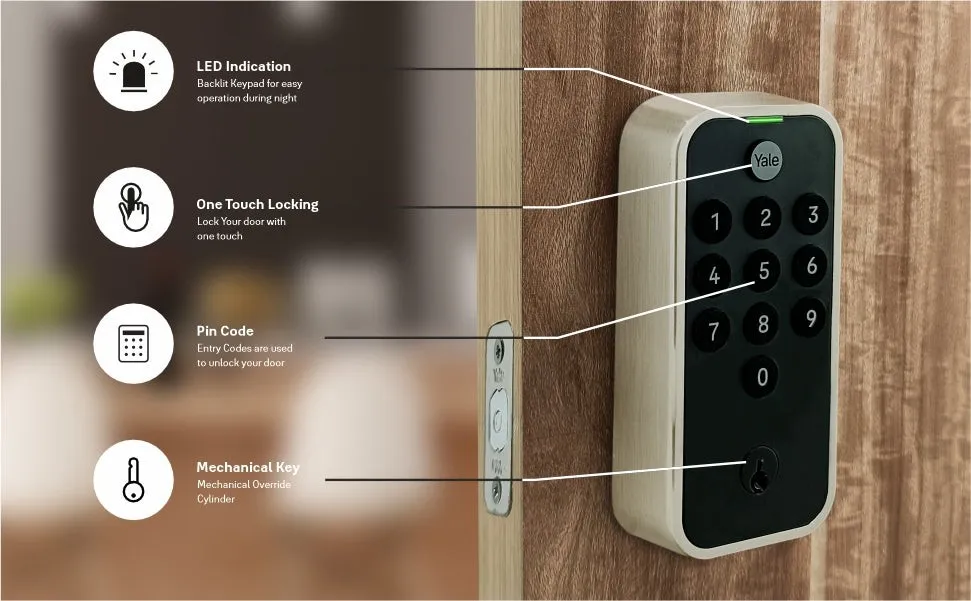 Yale Tye Digital Door Lock with PIN and Key photo 6