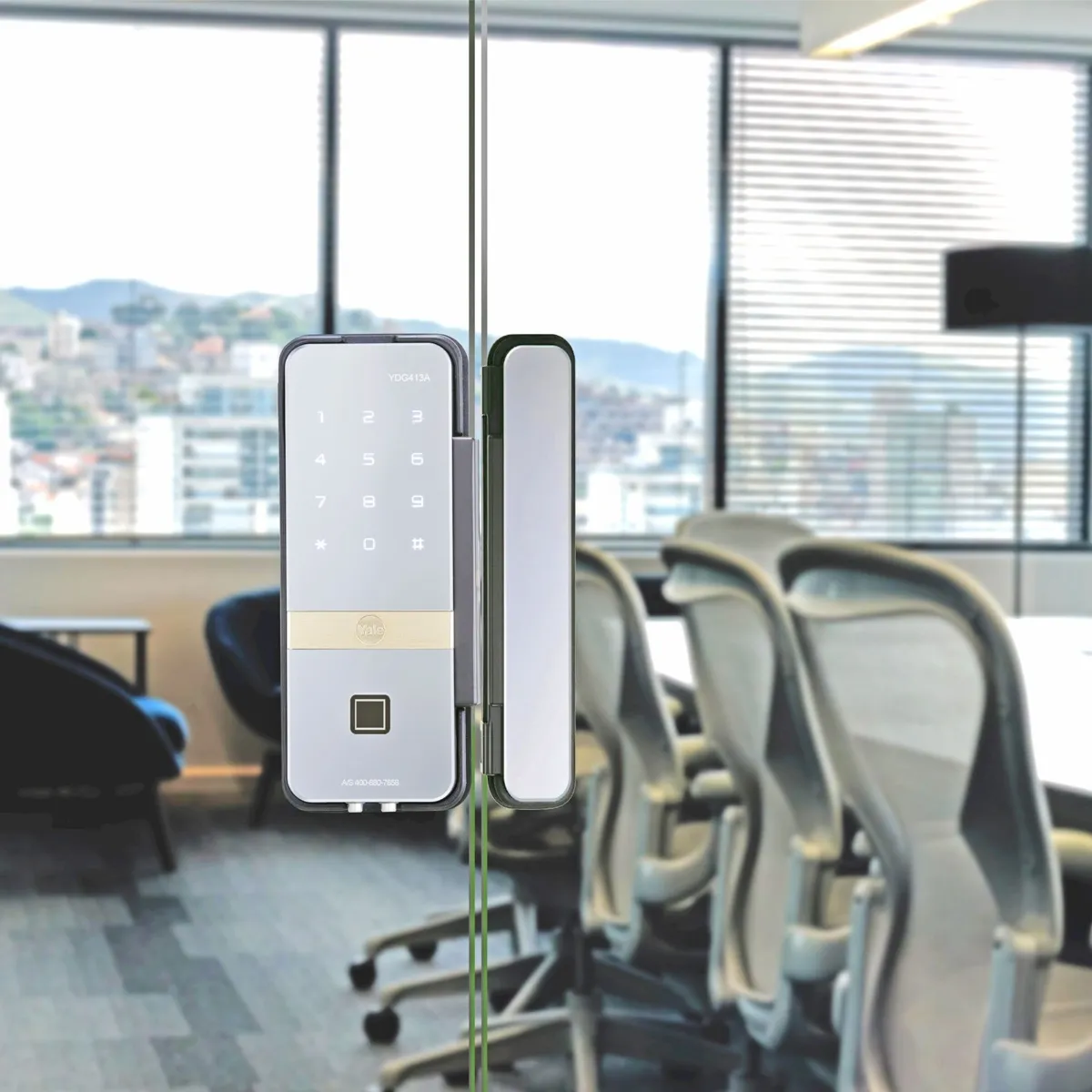 Yale YDG413A GL Biometric Smart Glass Door Lock