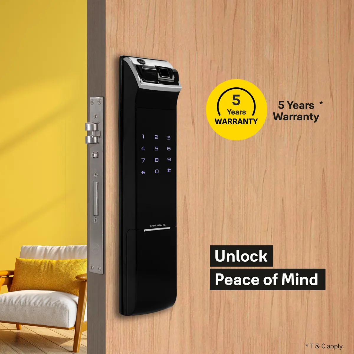 Yale YDM4109A RL Biometric Smart Lock (Roller Latch) photo 2