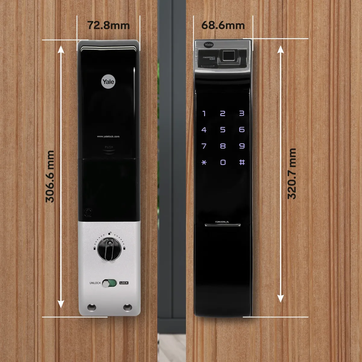 Yale YDM4109A RL Biometric Smart Lock (Roller Latch) photo 6