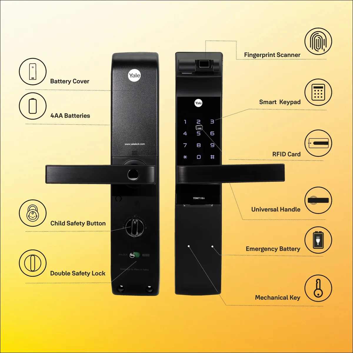 Yale YDM7116A-YH Smart Door Lock photo 5