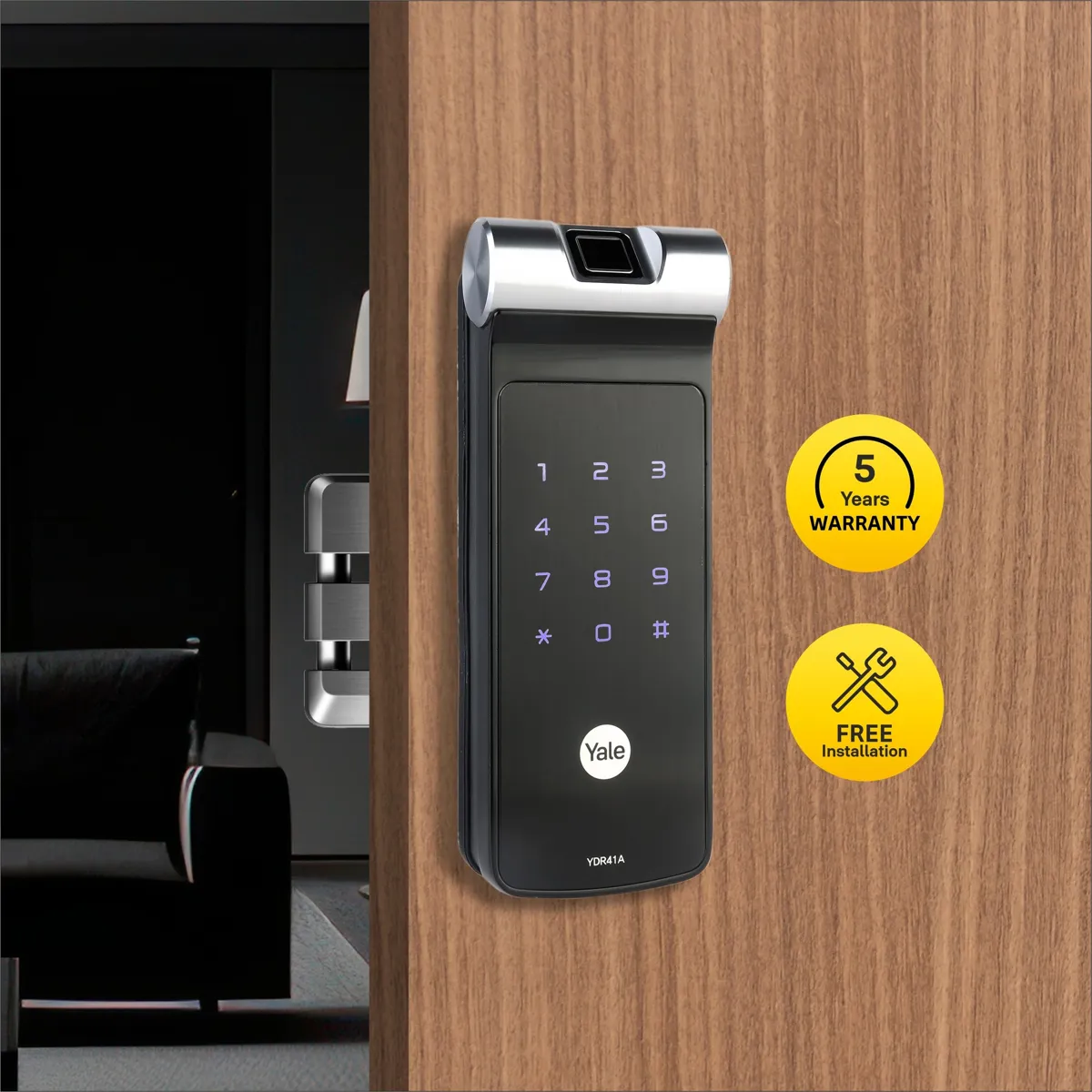 Yale YDR41A Biometric Smart Lock for Sliding and Double Doors photo 2