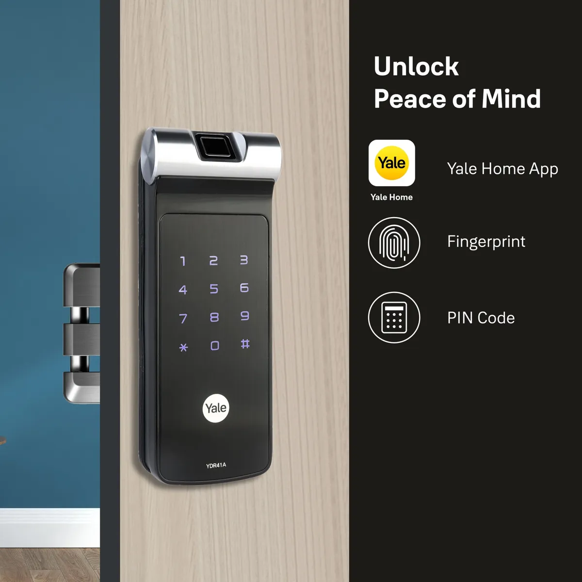 Yale YDR41A Biometric Smart Lock for Sliding and Double Doors photo 4